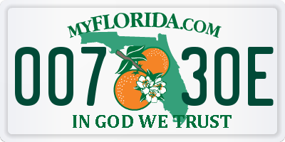 FL license plate 0073OE