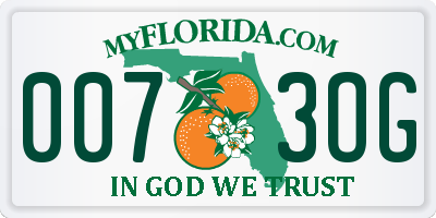 FL license plate 0073OG