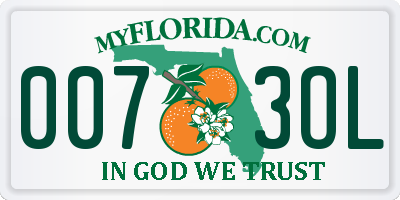 FL license plate 0073OL