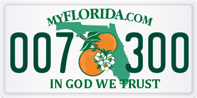 FL license plate 0073OO