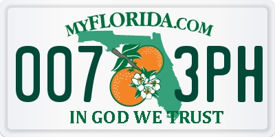 FL license plate 0073PH