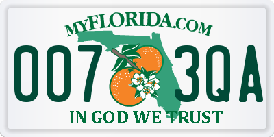 FL license plate 0073QA