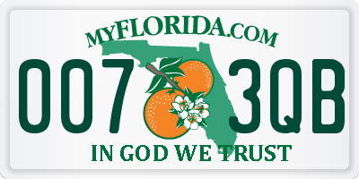 FL license plate 0073QB