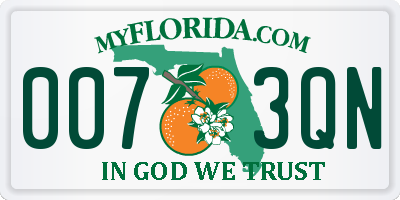 FL license plate 0073QN