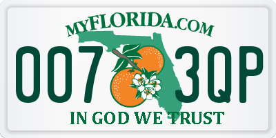 FL license plate 0073QP