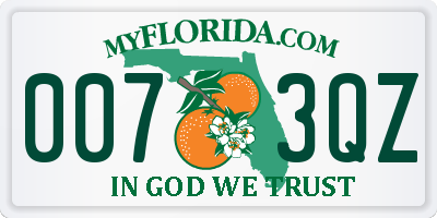 FL license plate 0073QZ