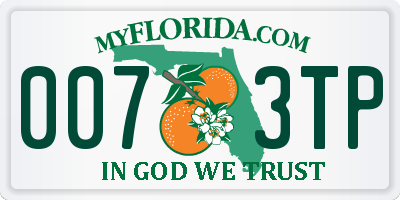 FL license plate 0073TP