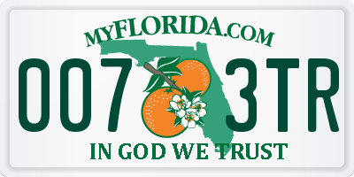 FL license plate 0073TR