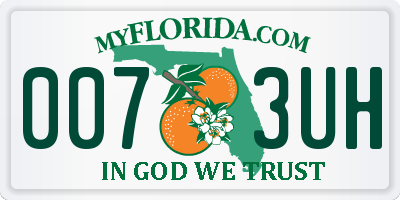 FL license plate 0073UH