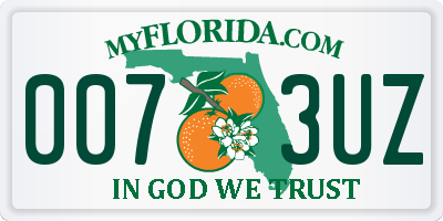 FL license plate 0073UZ