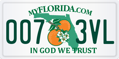 FL license plate 0073VL