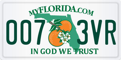 FL license plate 0073VR