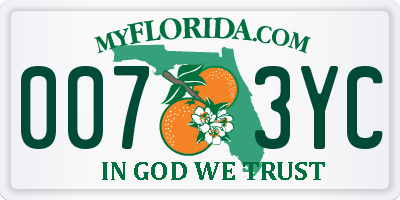 FL license plate 0073YC