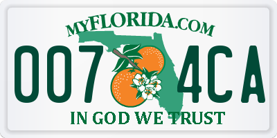 FL license plate 0074CA