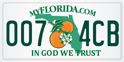 FL license plate 0074CB