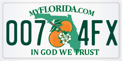 FL license plate 0074FX