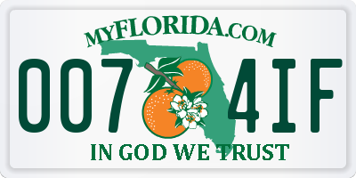 FL license plate 0074IF