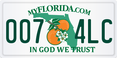 FL license plate 0074LC