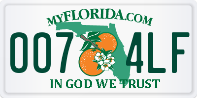 FL license plate 0074LF