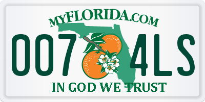 FL license plate 0074LS