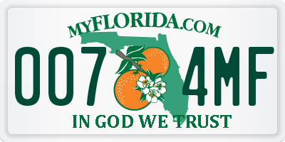 FL license plate 0074MF