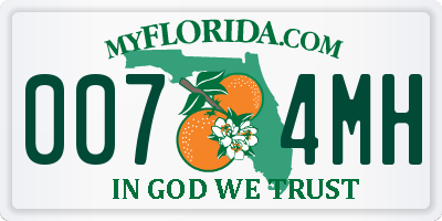 FL license plate 0074MH