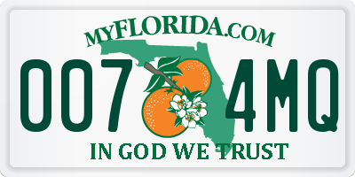 FL license plate 0074MQ
