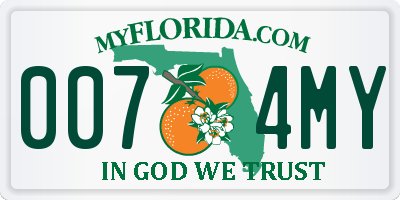 FL license plate 0074MY