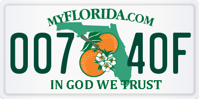 FL license plate 0074OF