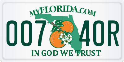 FL license plate 0074OR