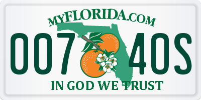 FL license plate 0074OS
