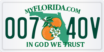 FL license plate 0074OV