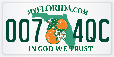 FL license plate 0074QC