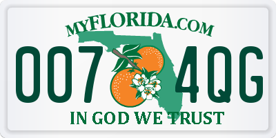 FL license plate 0074QG