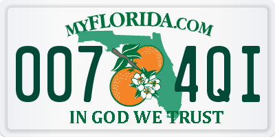 FL license plate 0074QI