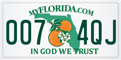 FL license plate 0074QJ