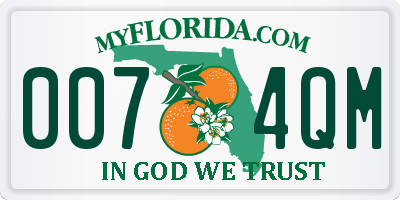 FL license plate 0074QM