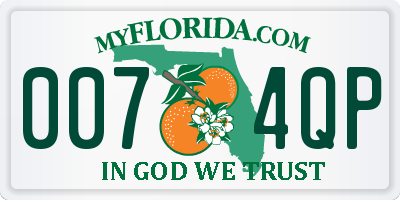 FL license plate 0074QP