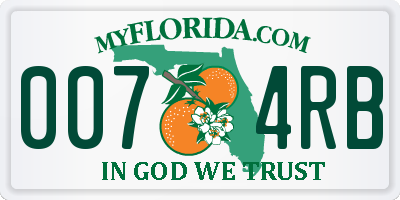 FL license plate 0074RB