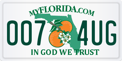 FL license plate 0074UG