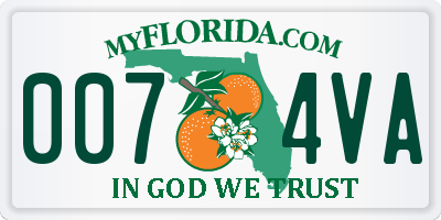 FL license plate 0074VA