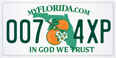 FL license plate 0074XP