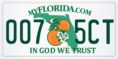 FL license plate 0075CT