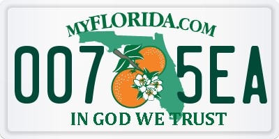 FL license plate 0075EA