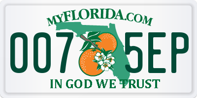 FL license plate 0075EP