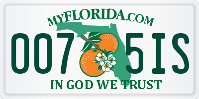 FL license plate 0075IS