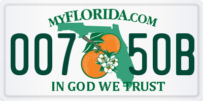 FL license plate 0075OB