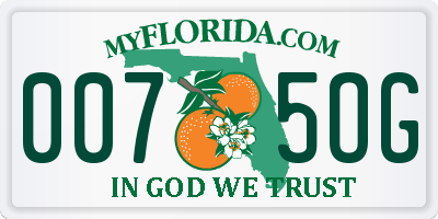 FL license plate 0075OG