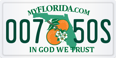 FL license plate 0075OS