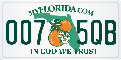 FL license plate 0075QB